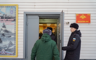 На Северный флот прибыла очередная команда призывников