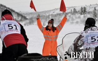 "Снежный вихрь" на озере